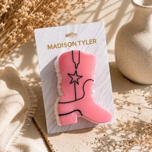 Madison Tyler Pink Cowboy Boot Hair Claw Clip Western Cowgirl NWT